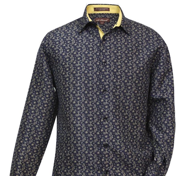 St. Patrick Other - Large St. Patrick Navy Microfiber Long Sleeve Shirt "L"